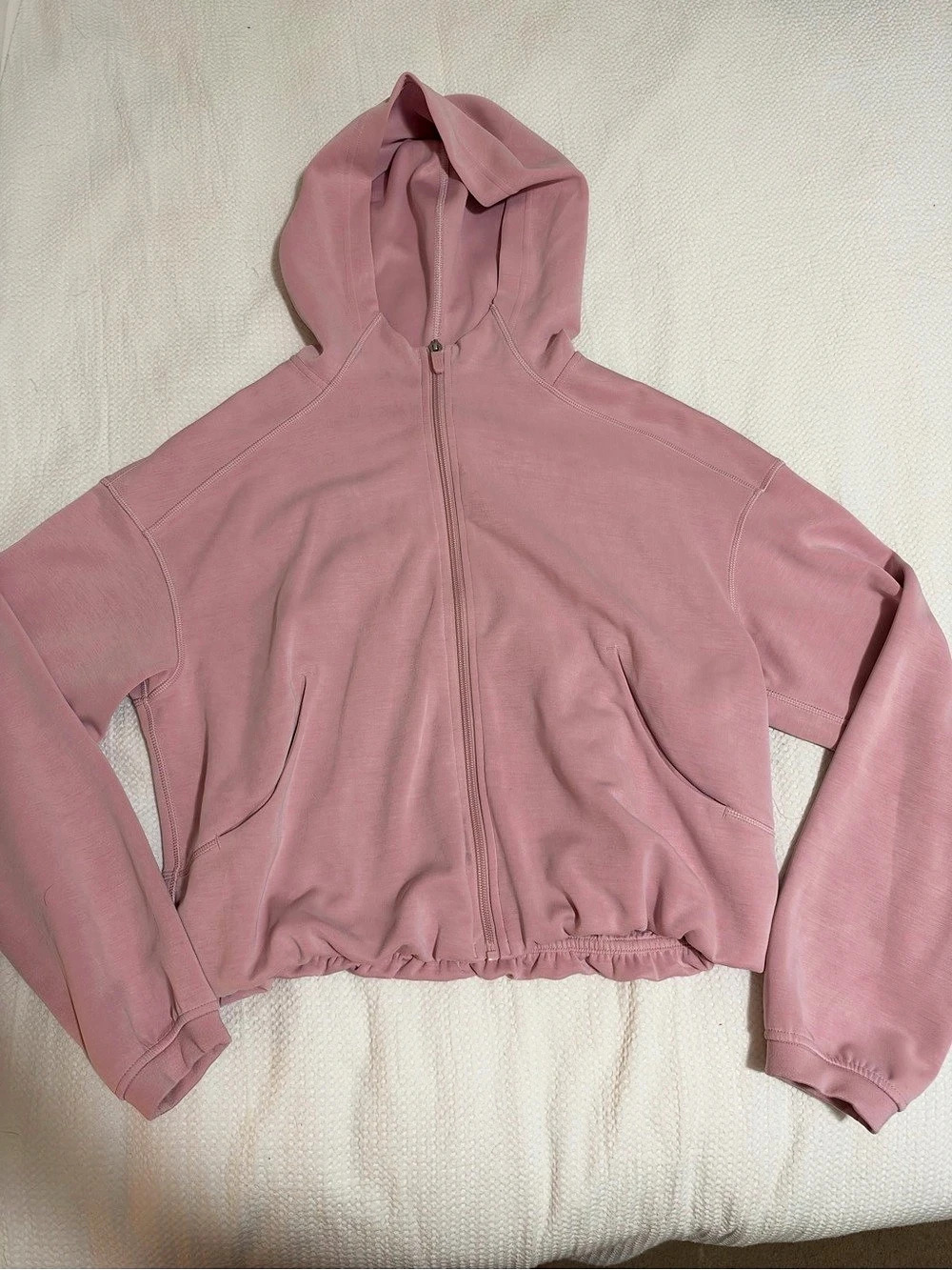 lululemon Softstreme Cropped Full-Zip Hoodie Pink
